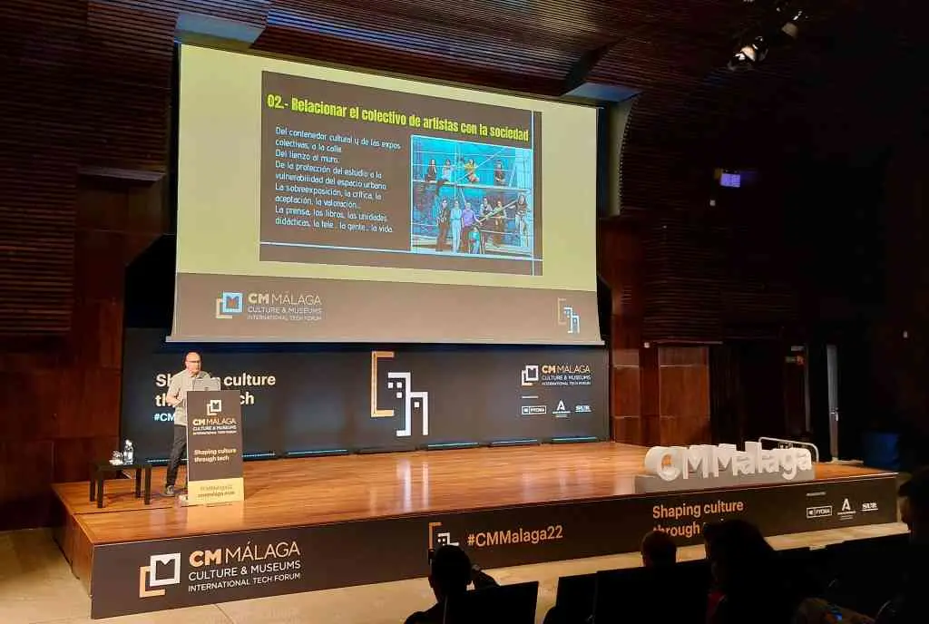 Xos&eacute; Regueira durante a s&uacute;a intervenci&oacute;n en M&aacute;laga.