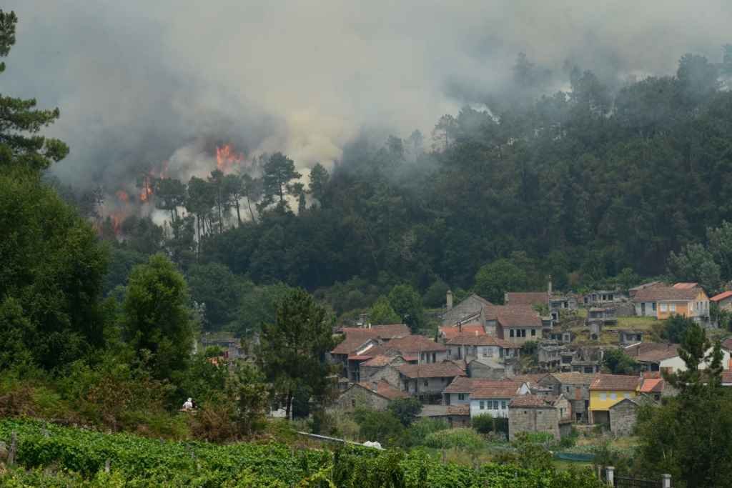 Incendio no concello de Melón, xa extinguido. (Foto: Europa Press)