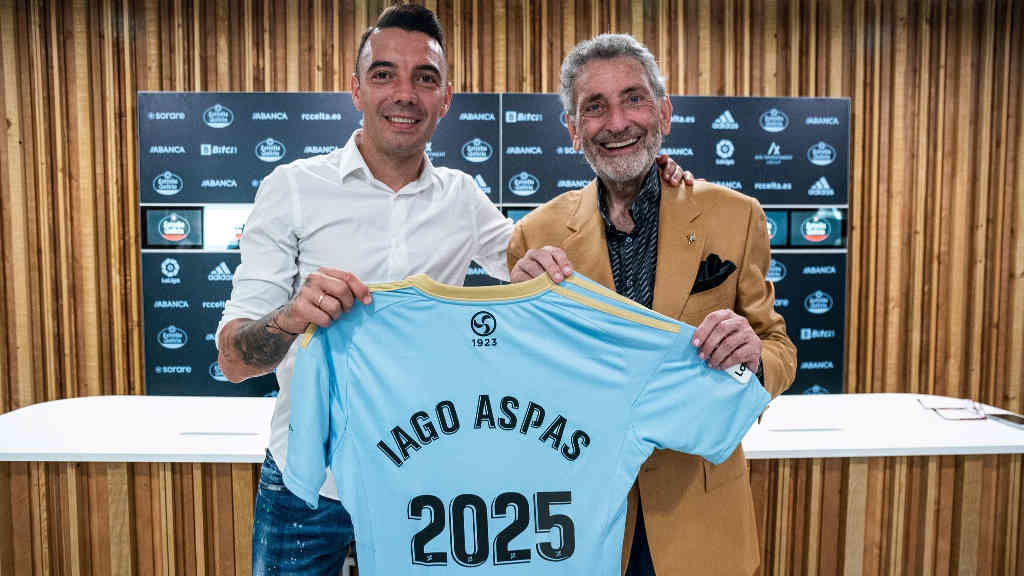 Iago Aspas e Carlos Mouriño (Foto: RC Celta).