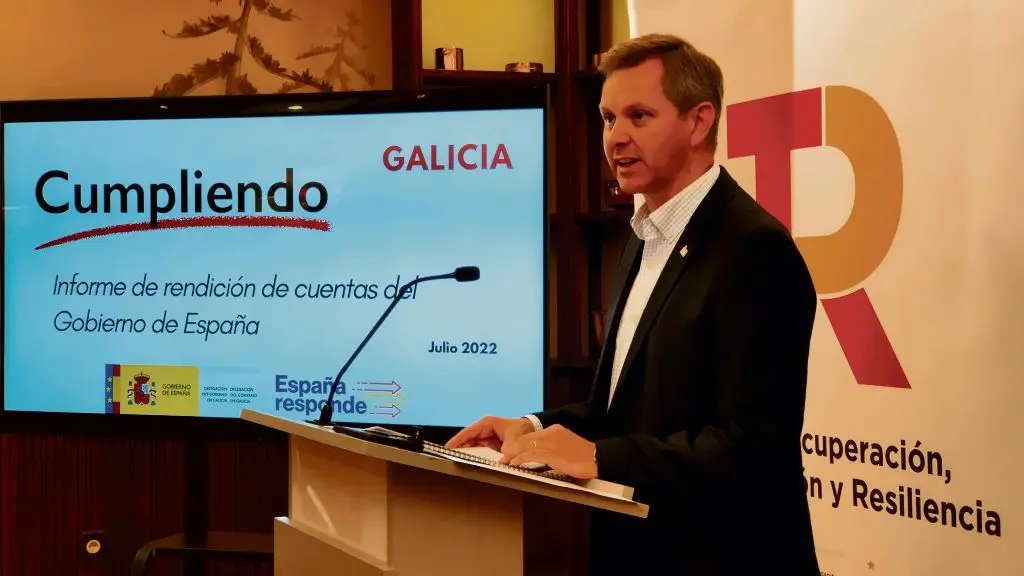 O delegado do Goberno espa&ntilde;ol na Galiza, Jos&eacute; Mi&ntilde;&oacute;ns, presentou o informe de rendici&oacute;n de contas do Executivo estatal coa Galiza. (Foto: Arxina)