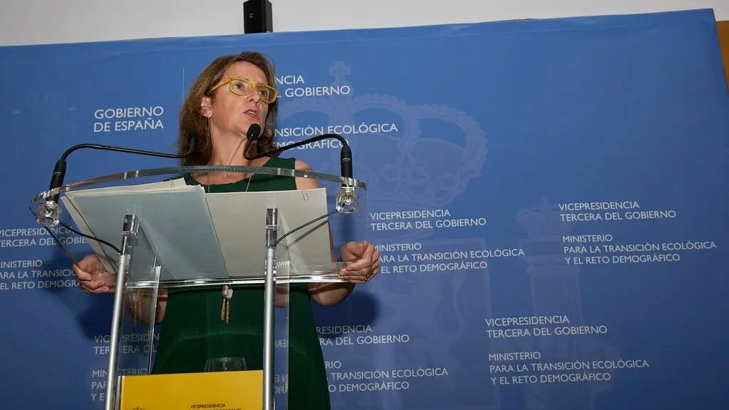 A ministra para a Transici&oacute;n Ecol&oacute;xica, Teresa Ribera, reuniuse onte cos seus hom&oacute;logos territoriais. (Foto: Jes&uacute;s Hell&iacute;n / Europa Press)