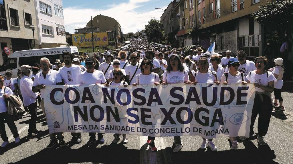 Marcha en Moaña no mes de xuño contra os recortes no centro de saúde da localidade. (Foto: Daniel Seixo)
