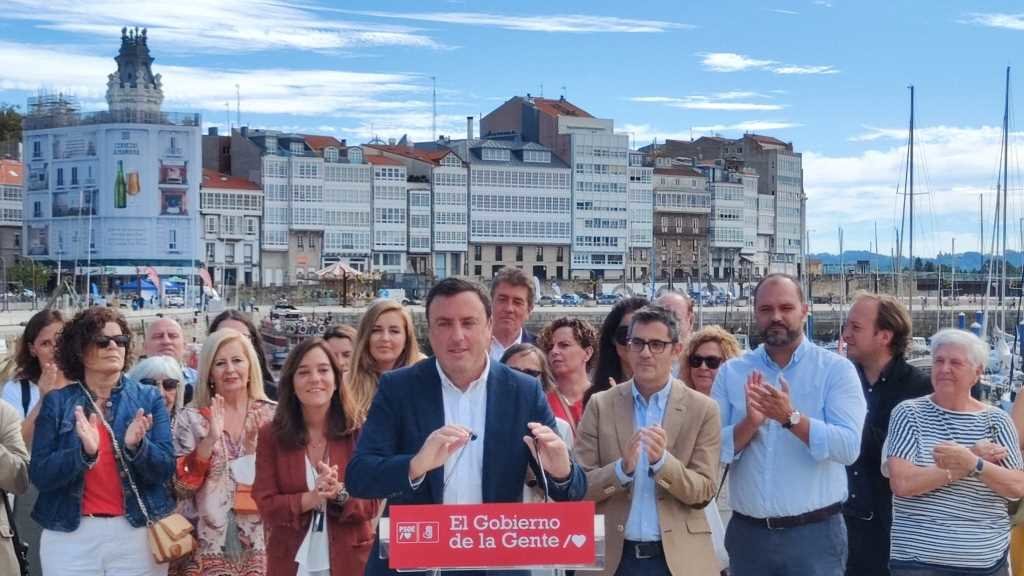 Acto das e dos socialistas galegos na Coruña, este domingo. (Foto: PSdeG)