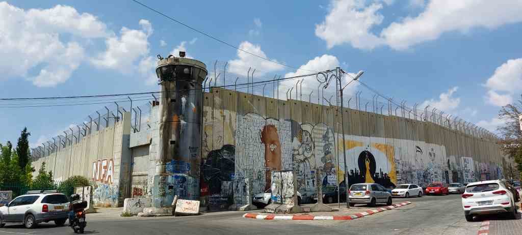 O muro construído por Israel, á altura de Belén. (Foto: Ana Cabaleiro)
