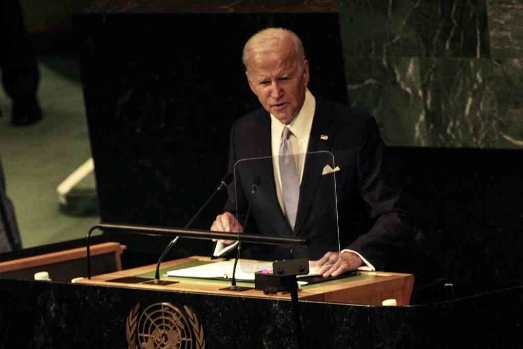 Joe Biden, na Asemblea Xeral de Nacións Unidas. (Foto: Europa Press)