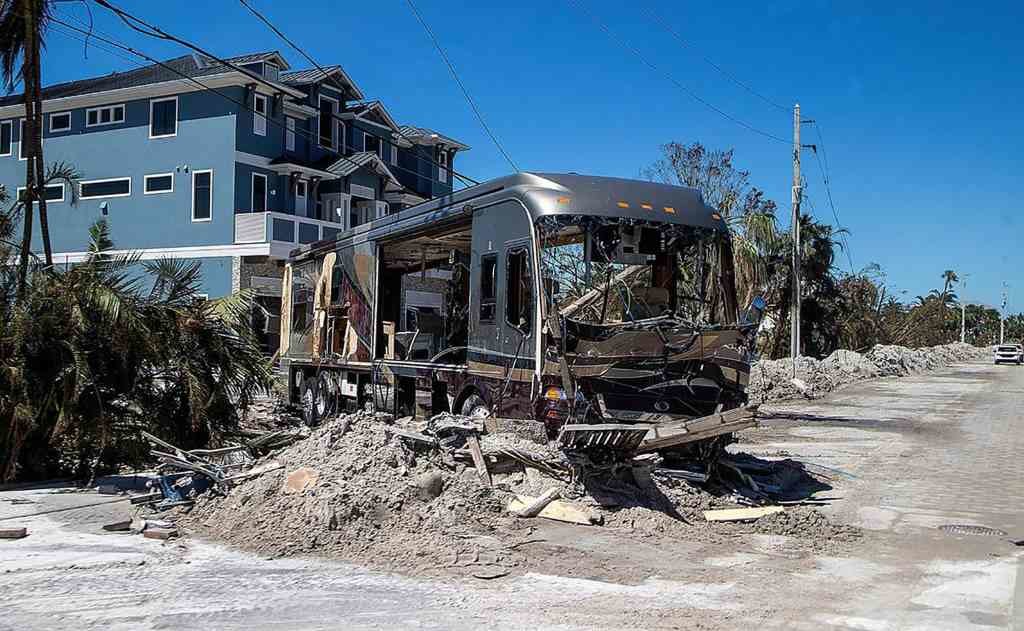 Danos do furacán Ian no estado de Florida dos EUA. (Foto: Europa Press)