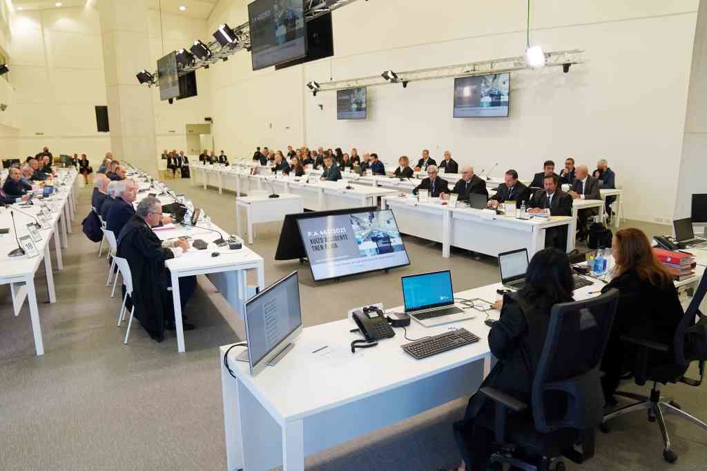 Primeira sesión do xuízo polo accidente de Angrois. (Europa Press)