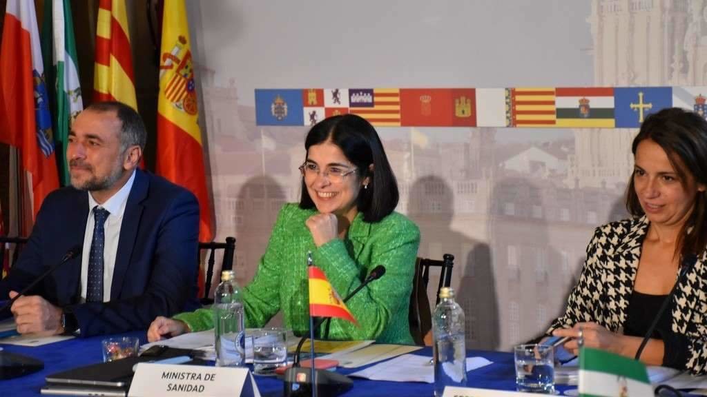 A ministra Carolina Darias reuniuse esta sexta feira en Compostela cos conselleiros e conselleiras de Sanidade dos gobernos territoriais do Estado. (Foto: Europa Press)