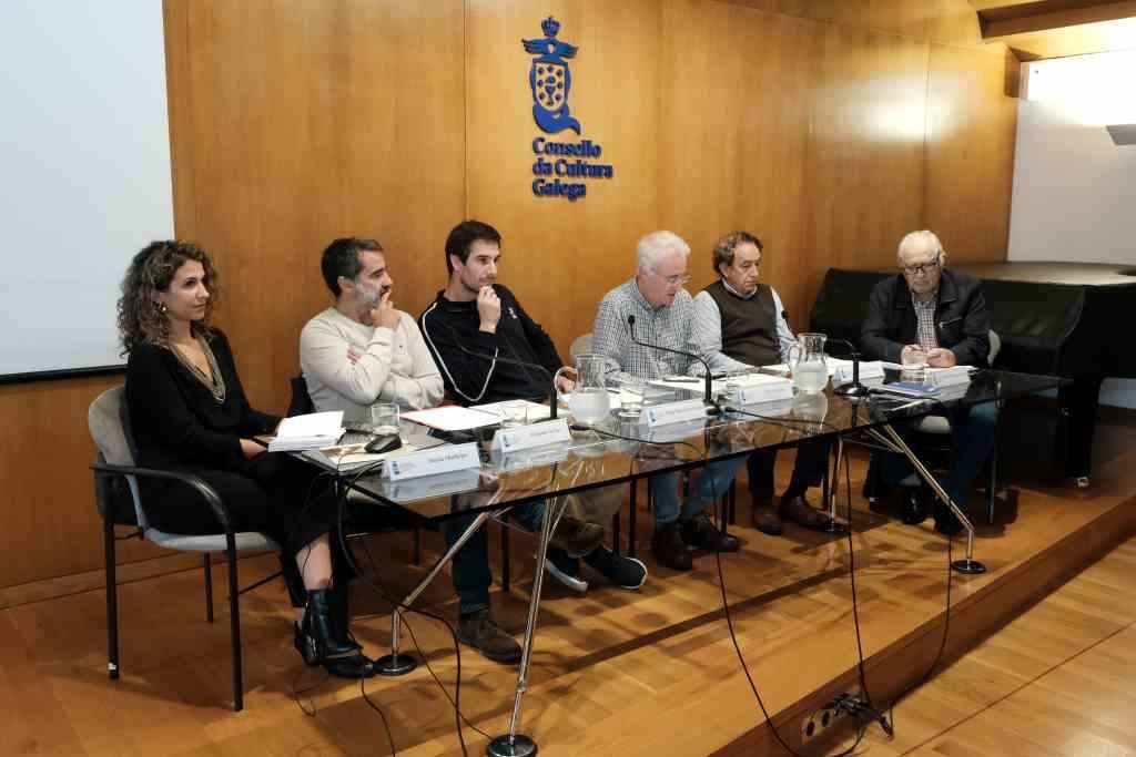 Obelleiro, De Paz, García, Carballa, Hervella e Rodríguez, na xornada de hoxe. (Foto: Arxina)