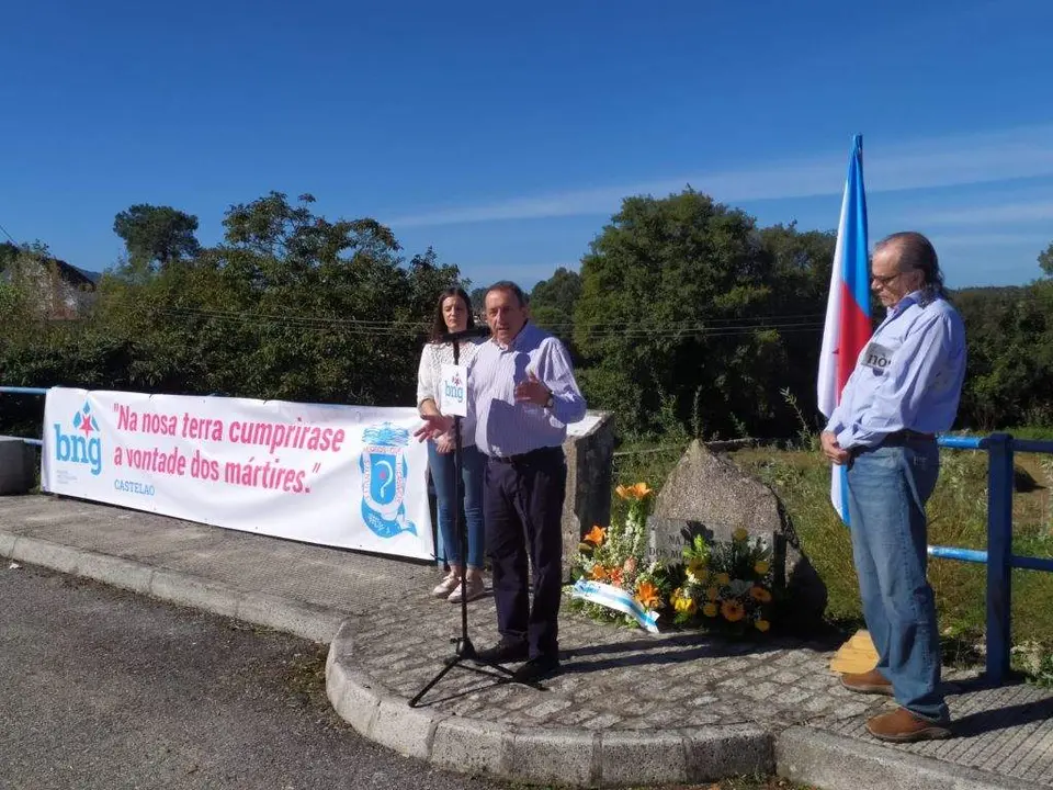 Acto de homenaxe do BNG &aacute;s m&aacute;rtires de Nebra. (Foto: N&oacute;s Diario)