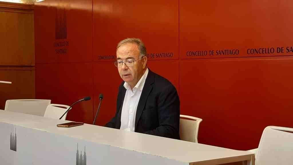Rolda de prensa de Xosé Sánchez Bugallo en Santiago. (Foto: Europa Press)