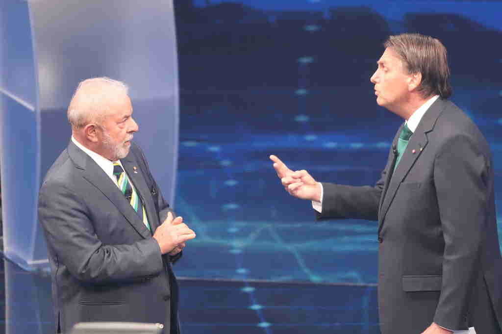 Lula da Silva (PT) e Jair Bolsonaro (PL) nun debate electoral a mediados de outubro. (Foto: Leco Viana / TheNEWS2 via ZUMA Pre / DPA)