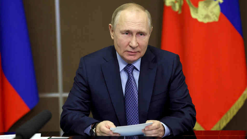 O presidente ruso, Vladimir Putin, nunha videoconferencia (Foto: Mikhail Metzel / Planet Pix via ZU / DPA)