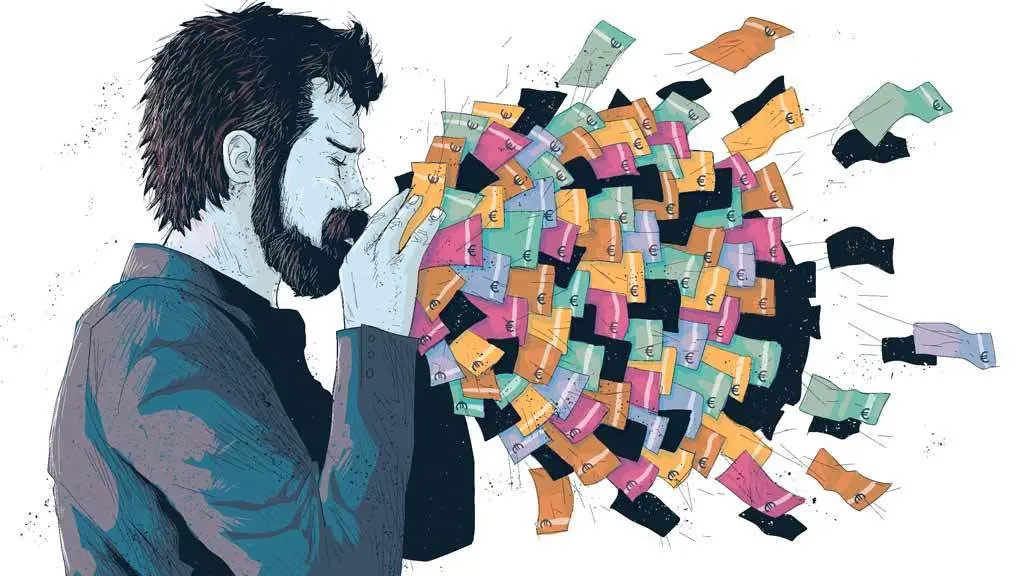 Ao diminu&iacute;r o cr&eacute;dito tam&eacute;n caer&aacute; o consumo, o que provoca fechamentos de empresas e, polo tanto, aumento do desemprego. (Ilustraci&oacute;n: &Aacute;lex Rozados)