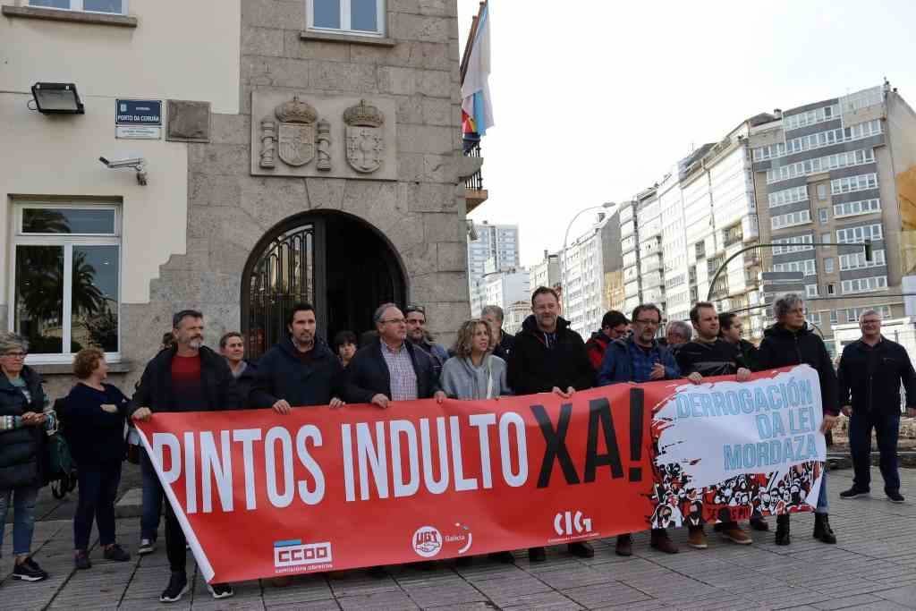 Concentración para pedir o indulto de López Pintos. (Foto: Europa Press)