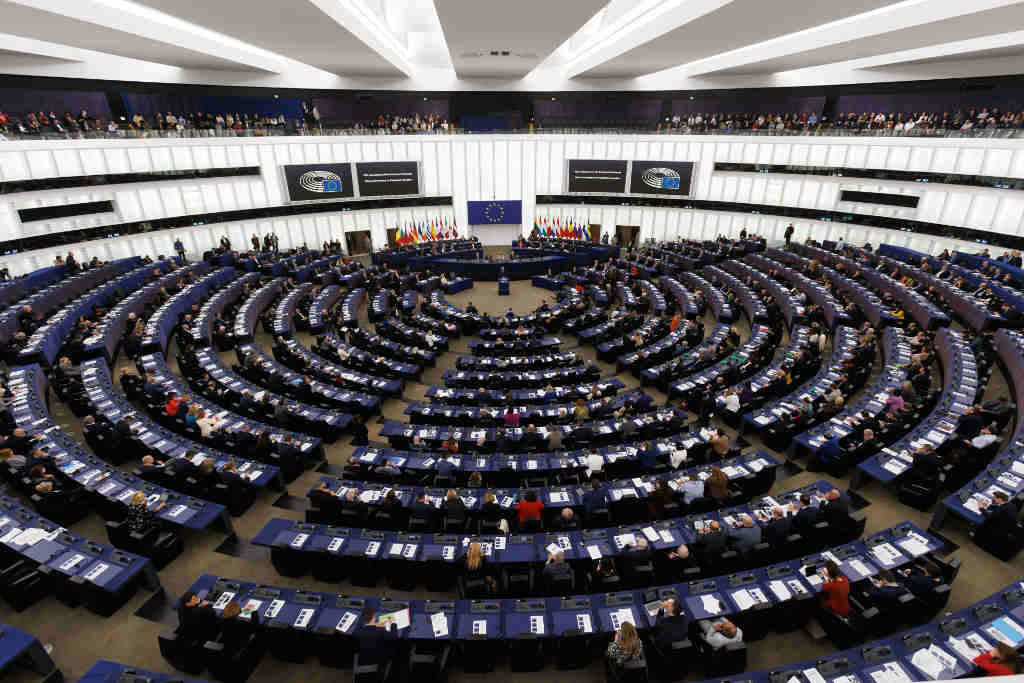 Sesión no Parlamento da Unión Europea (Estrasburgo, Francia) a pasada terza feira. (Foto: Philipp von Ditfurth / dpa)