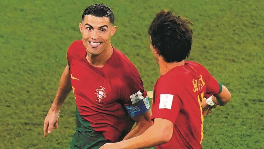 Cristiano tornou no primeiro xogador en marcar en cinco mundiais. (Foto: Europa Press)