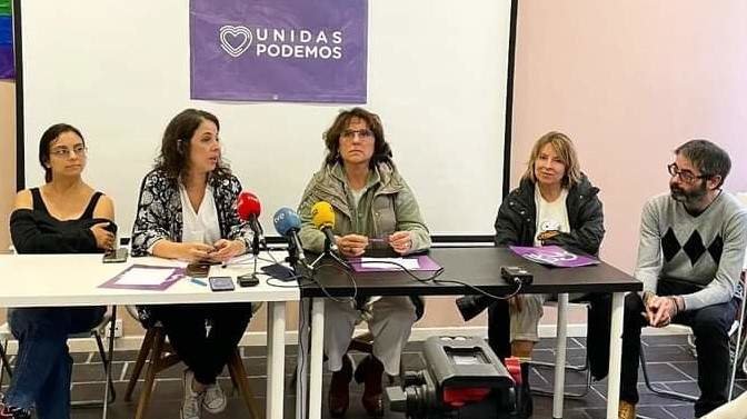 Podemos e Esquerda Unida anunciaron esta segunda feira a súa candidatura conxunta ás municipais na Coruña (Foto: Nós Diario).