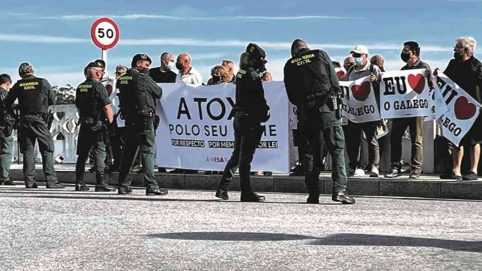 Mobilización en protesta polo uso deturpado do topónimo A Toxa, en 2021. (Foto: Nós Diario)