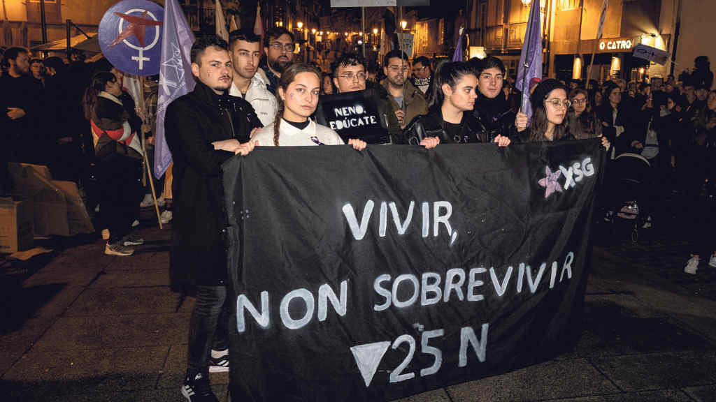 O 25 de novembro mobilizou miles de persoas na Galiza contra a violencia de xénero e a violencia sexual (Foto: Arxina).