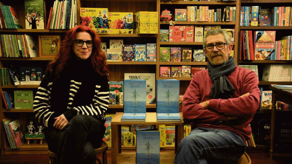 Bibiana Candia e Xosé Cobas, autora e ilustrador de 'Azucre', libro publicado pola editorial Kalandraka (Foto: Kalandraka).