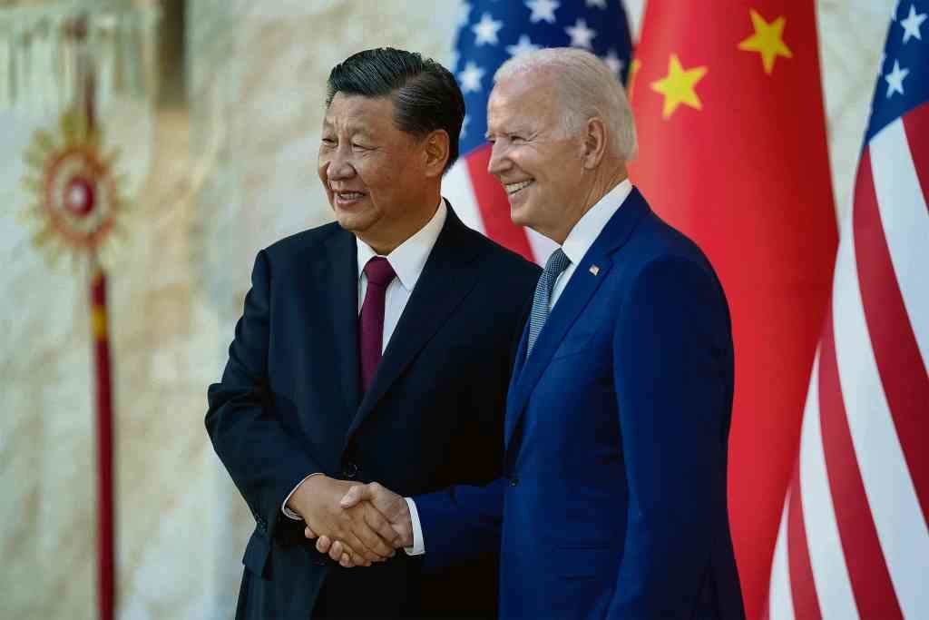 O presidente dos EUA, Joe Biden, e o seu homólogo chinés, Xi Jinping, o pasado 14 de novembro. (Foto: Europa Press)
