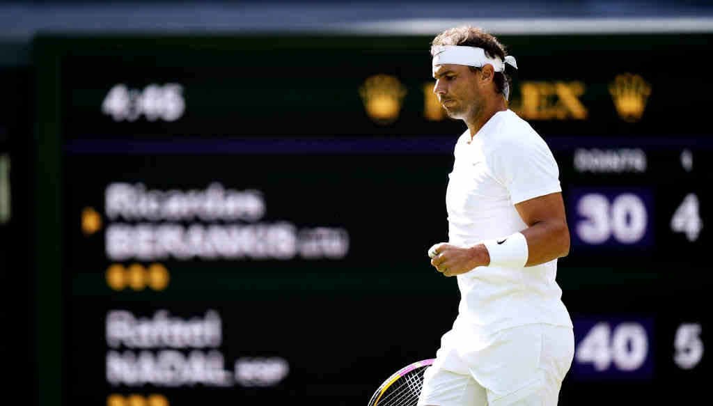 O tenista Rafael Nadal durante o torneo de Wimbledon de 2022 (Foto: Aaron Chown / PA Wire / dpa).