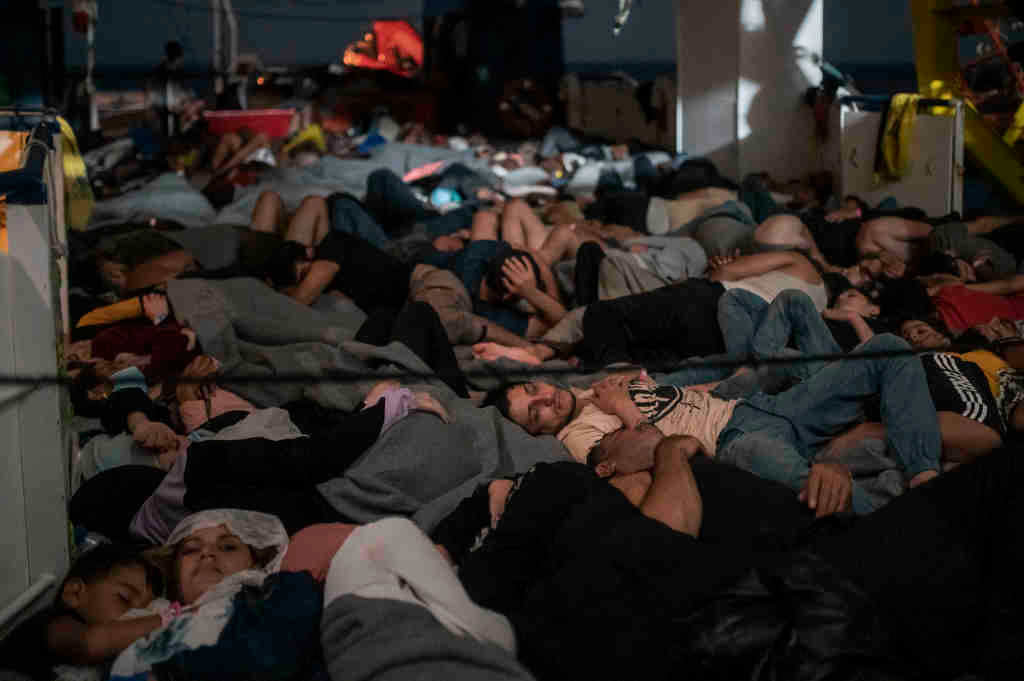 Migrantes rescatados no mar Mediterráneo polo 'Sea-Watch 3' o pasado setembro. (Foto: Sea Watch 3)