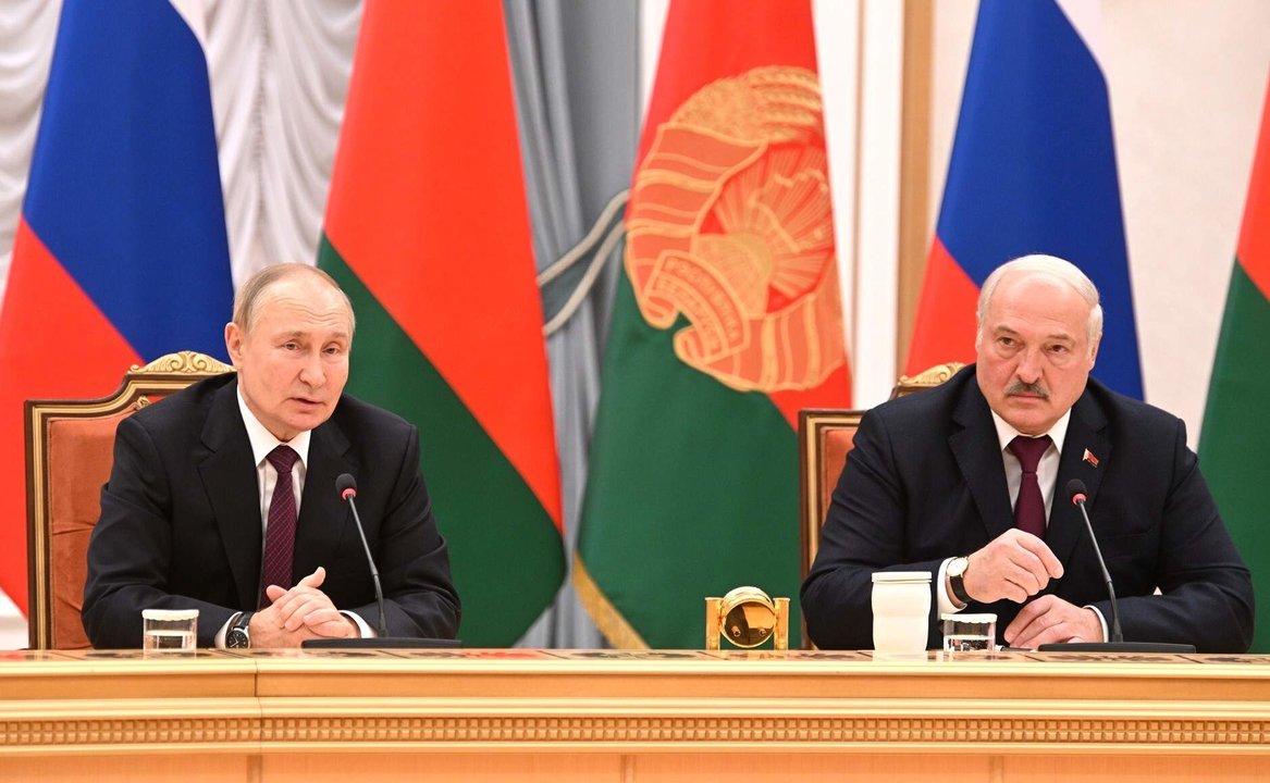 Vladimir Putin, presidente de Rusia, e Alexandr Lukashenko, presidente de Belarús. (Foto: Kremlin / dpa)