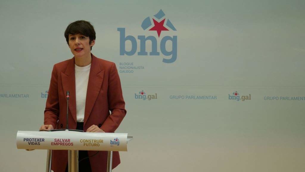 Ana Pontón, portavoz nacional do BNG, onte no Parlamento. (Foto: Nós Diario)