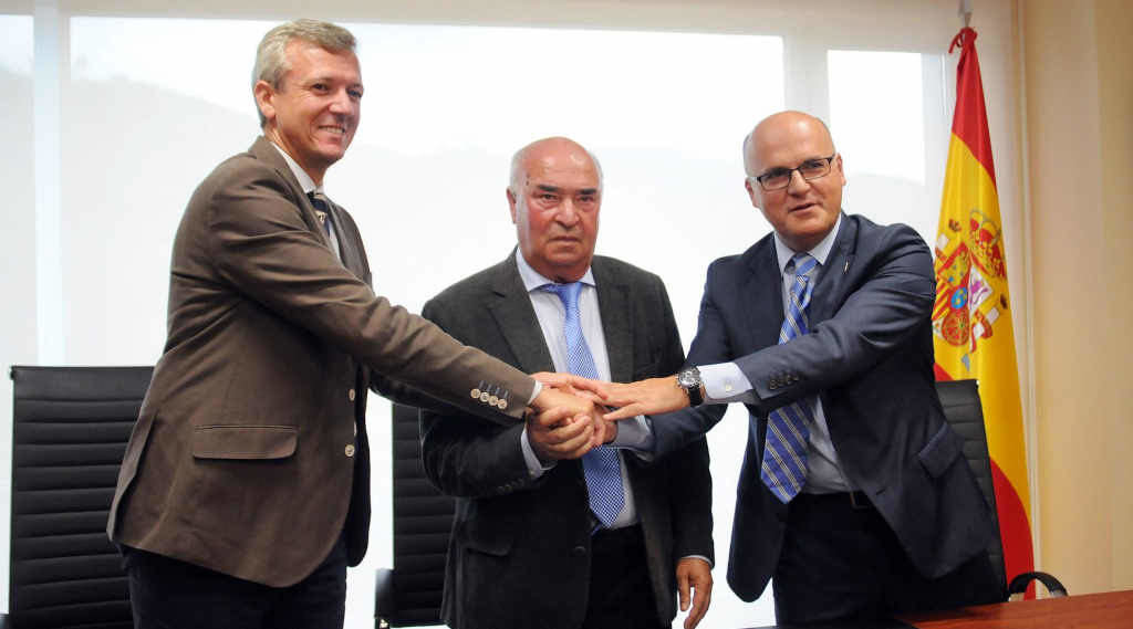 Alfonso Rueda, Senén Pousa e José Manuel Baltar nunha foto de arquivo (Foto: Xunta da Galiza).