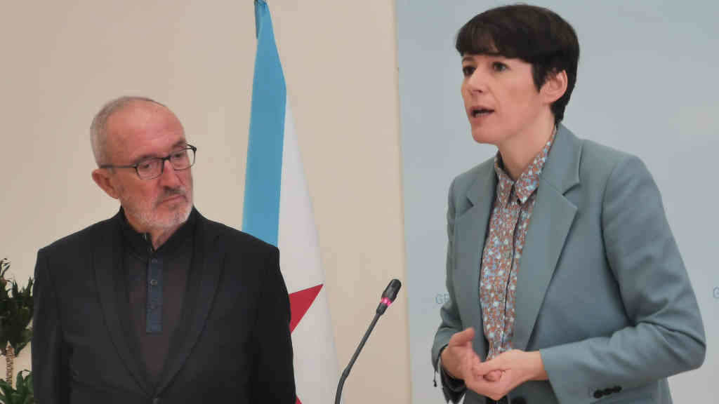 Manuel Martín e Ana Pontón na rolda de prensa de onte (Foto: Europa Press).