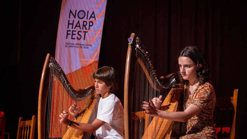 Actuación na última edición do Noia Harp Fest en 2022.