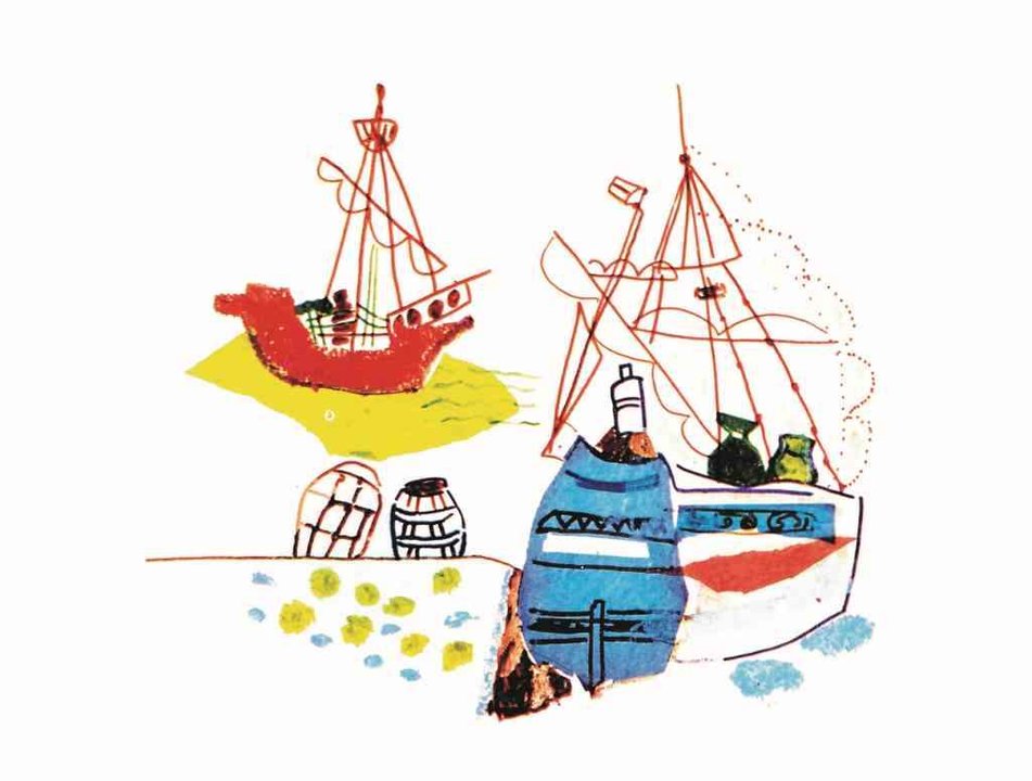Ilustración para 'Galicia, unha cultura de occidente', con textos de Ramón Otero Pedraio.