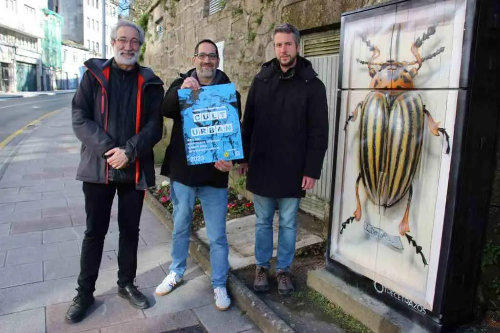 Alexandre Penas, Iago Eireos e Rub&eacute;n Arroxo na presentaci&oacute;n.