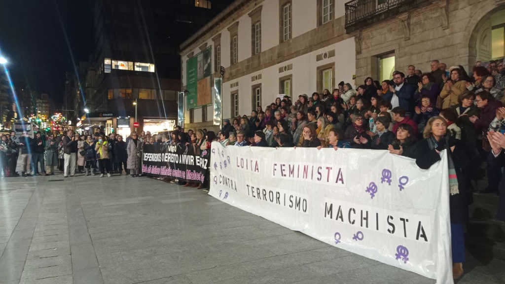 Protesta hoxe en Vigo. (Foto: Nós Diario)