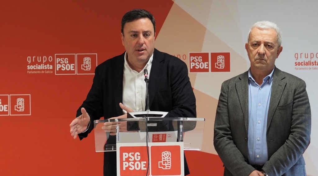 González Formoso e Luis Álvarez esta sexta feira en rolda de prensa (Foto: PSdeG).