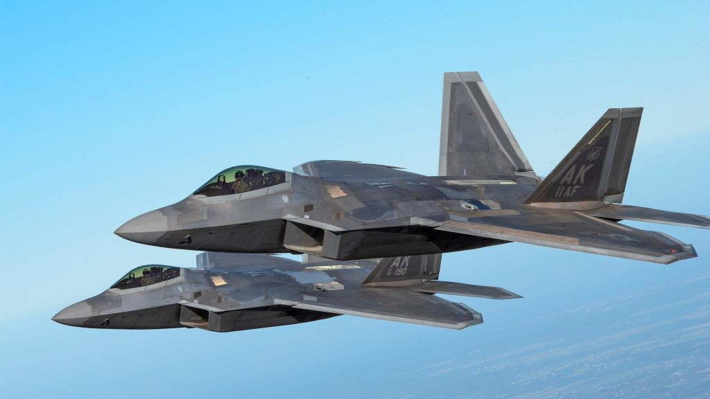 Avións de combate estadounidenses F-22 Raptor. (Foto: Europa Press)