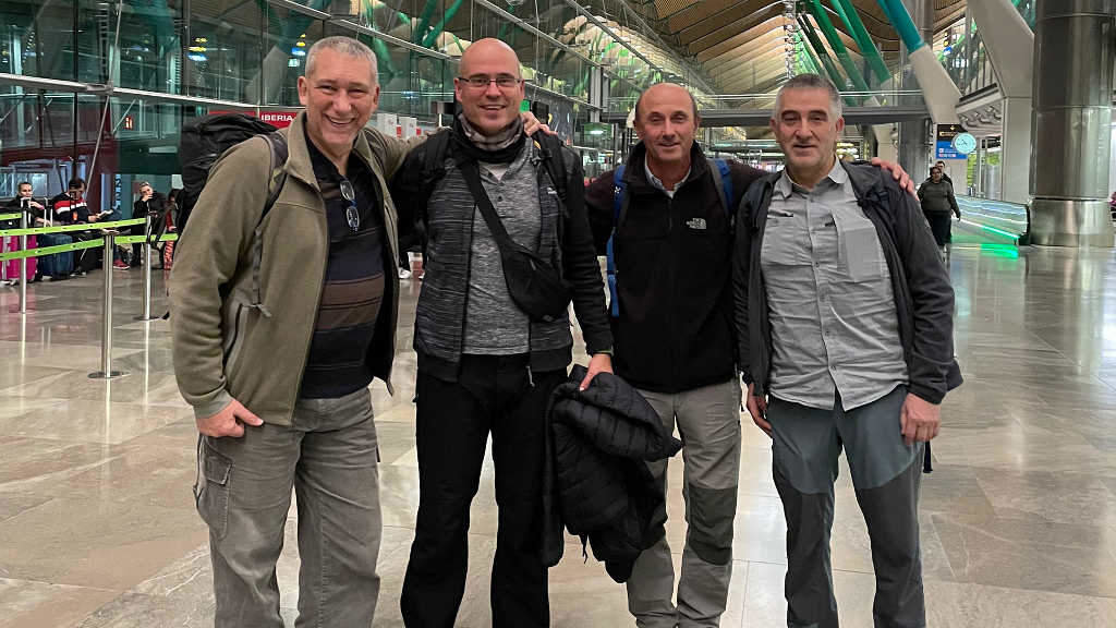 Jesús S. Troncoso, Iván Franco, Mariano Lastra e Jesús López, investigadores da UVigo, viaxarán á Antártida. (Foto: UVigo)
