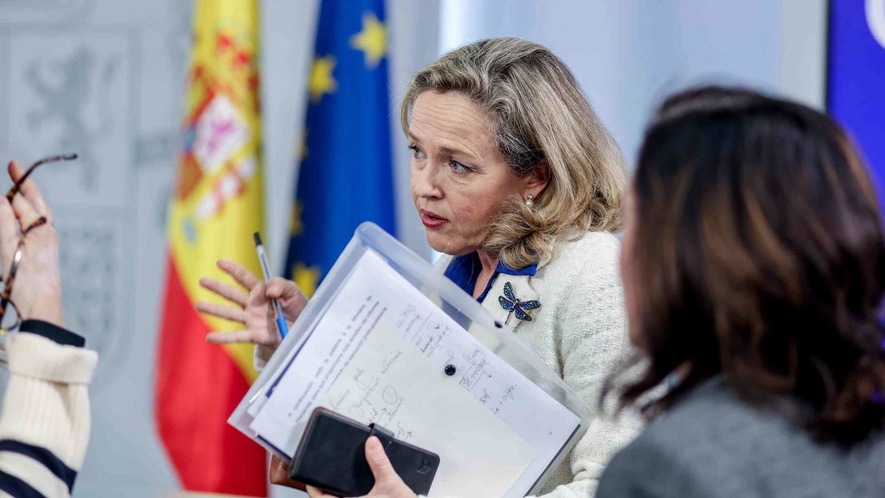 A vicepresidenta do Executivo estatal, Nadia Calviño (Ricardo Rubio / Europa Press).
