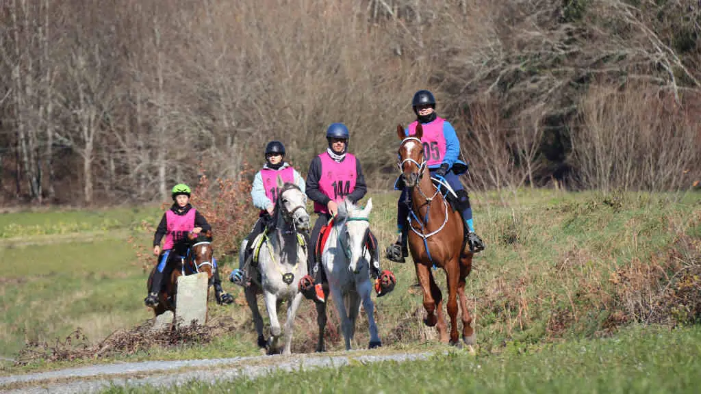 Participantes na primeira proba de raid da tempada nos montes de Ra&ntilde;alonga, en Bri&oacute;n (Foto: FGH).