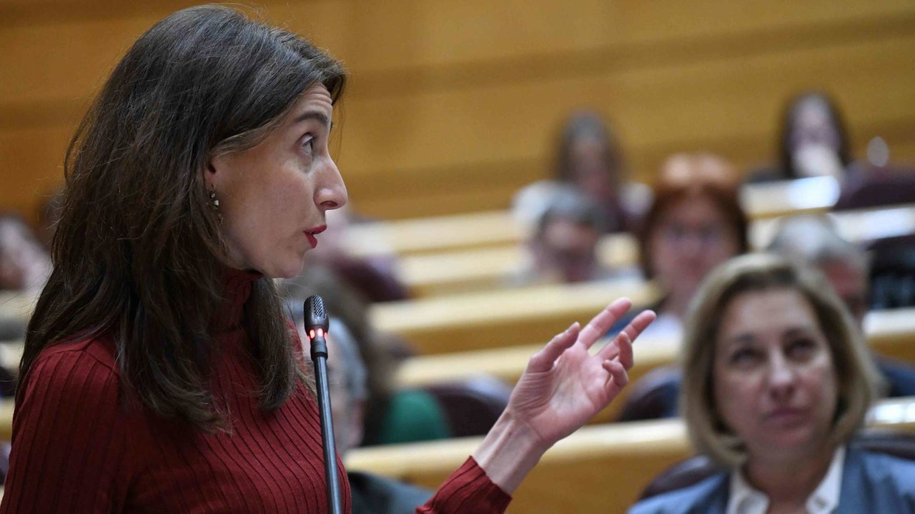 A ministra española de Xustiza, Pilar Llop, esta terza feira no Senado (Foto: Fernando Sánchez / Europa Press)