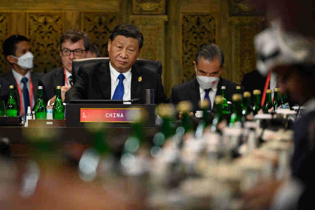 Xi Jinping, presidente da China, nunha intervención pública a finais de 2022. (Foto: Leon Neal / PA Wire / dpa)