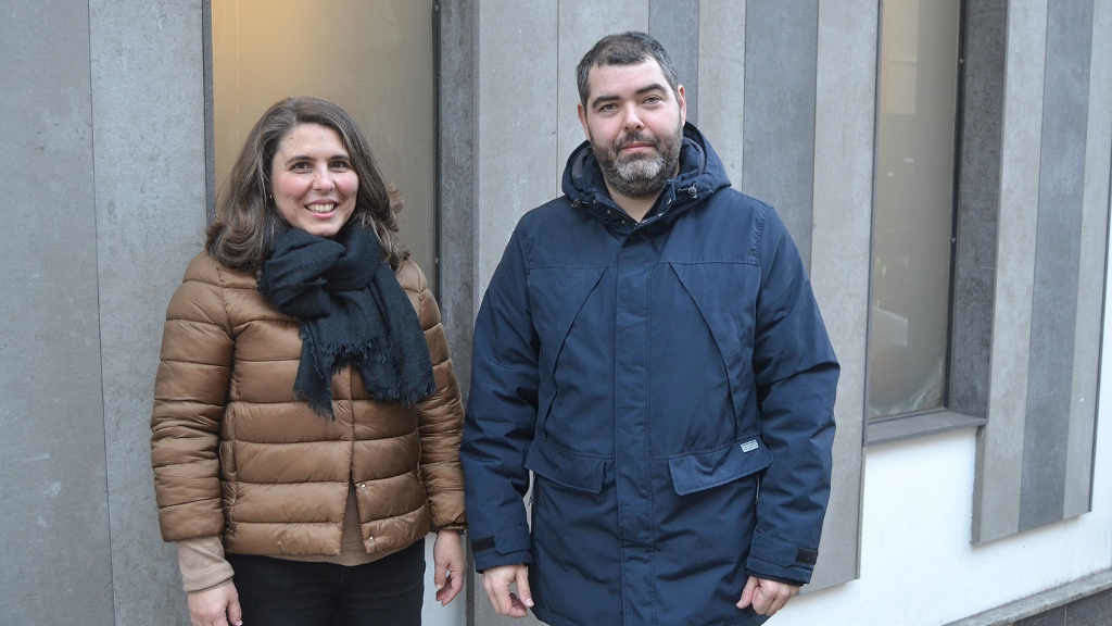 Teresa Piñeiro (UDC) e Xabier Martínez Rolán (UVigo), coordinadores do estudo. (Foto: UVigo)
