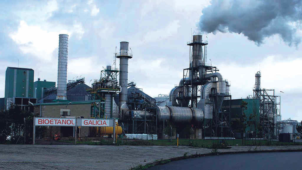 Planta de Bioetanol Galicia no polígono industrial de Curtis-Teixeiro, na comarca das Mariñas (Foto: Nós Diario).