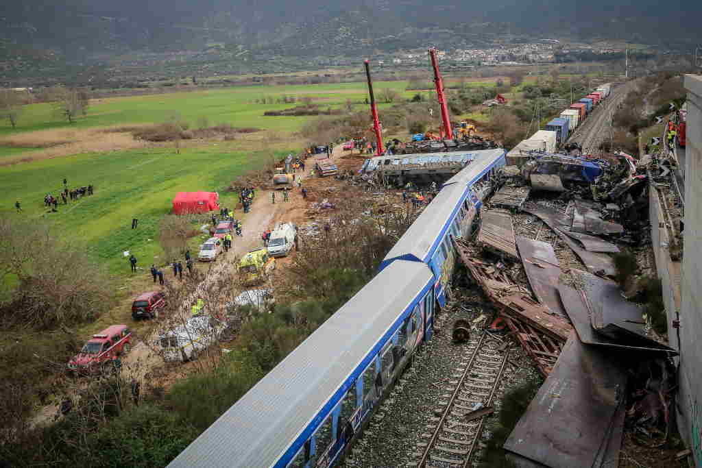 Tren accidentado en Grecia. (Foto: Tzekas Leonidas / Eurokinissi via / DPA)