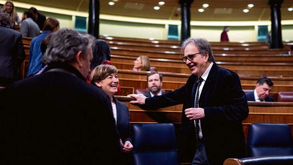 O ministro de Universidades, Joan Subirats, esta quinta feira no Congreso. (Foto: Alberto Ortega / Europa Press)