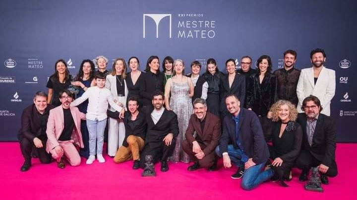 Galardoados na edición 2023 dos premios Mestre Mateo (Foto: Academia Galega do Audiovisual).