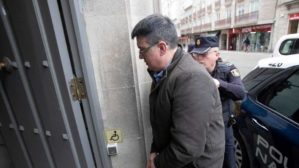José Luís Abet, conducido na mañá desta mañá aos xulgados para declarar no xuízo. (Foto: Gustavo de la Paz / Europa Press)