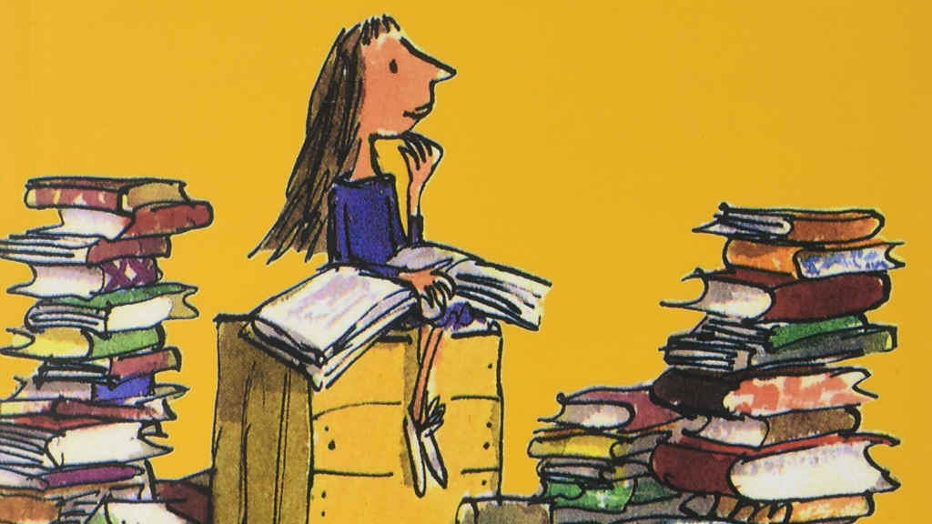 Ilustración da portada de 'Matilda', de Roald Dahl (Foto: Quentin Blake).